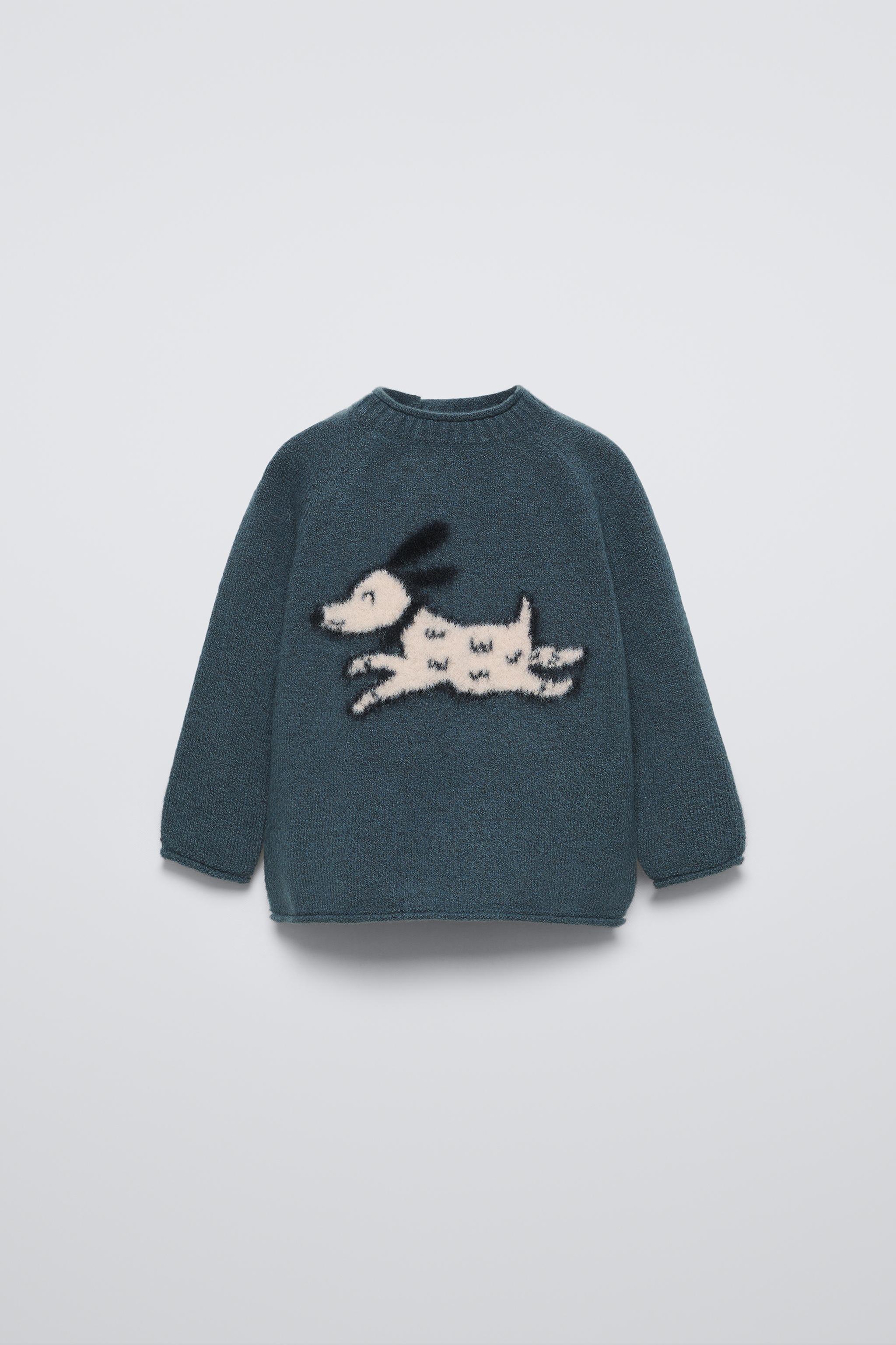 PULLOVER IN MAGLIA CON CAGNOLINO