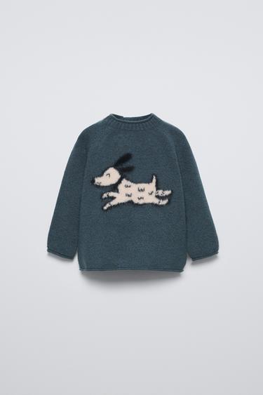 KNIT PUPPY SWEATER - Petrol blue by Zara - Image 0