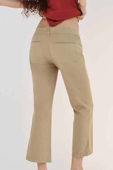 PANTALON MINI FLARE AVEC POCHES - Marron clair de Zara - Image 2