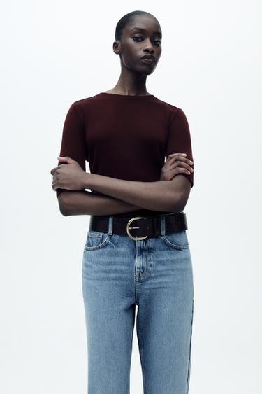 JEAN Z1975 DROIT À TAILLE HAUTE - Bleu moyen de Zara - Image 2