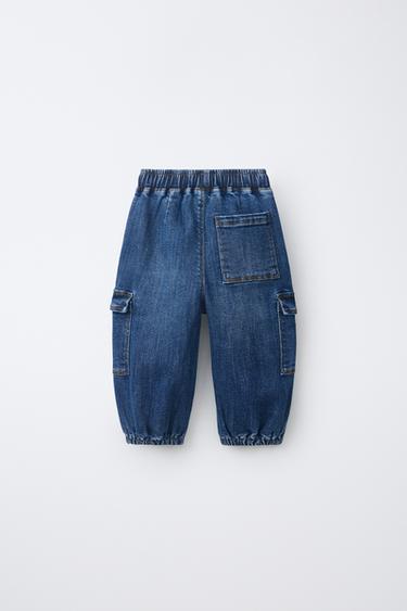 COMFY CARGO JOGGER JEANS — Mid-blue 2