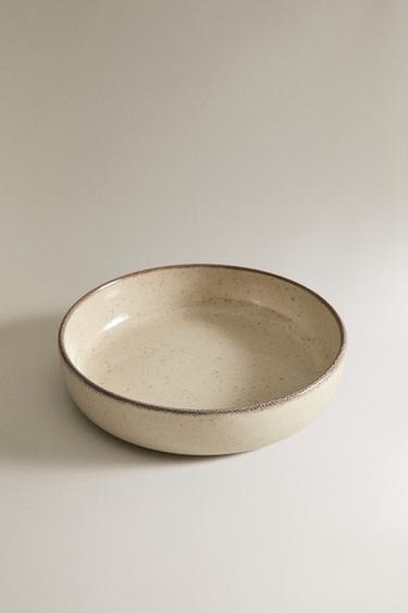 ASSIETTE CREUSE GRÈS - Écru clair de Zara - Image 1
