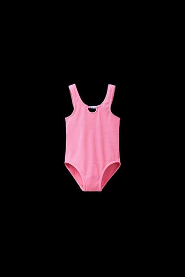 Zara 2-6 YEARS/ BEADED ONE-PIECE SWIMSUIT - Fuchsia - Image 0