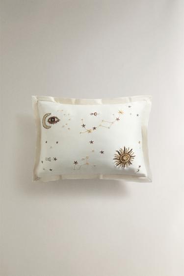 EMBROIDERED CUSHION | MARISA BERENSON - Beige by Zara