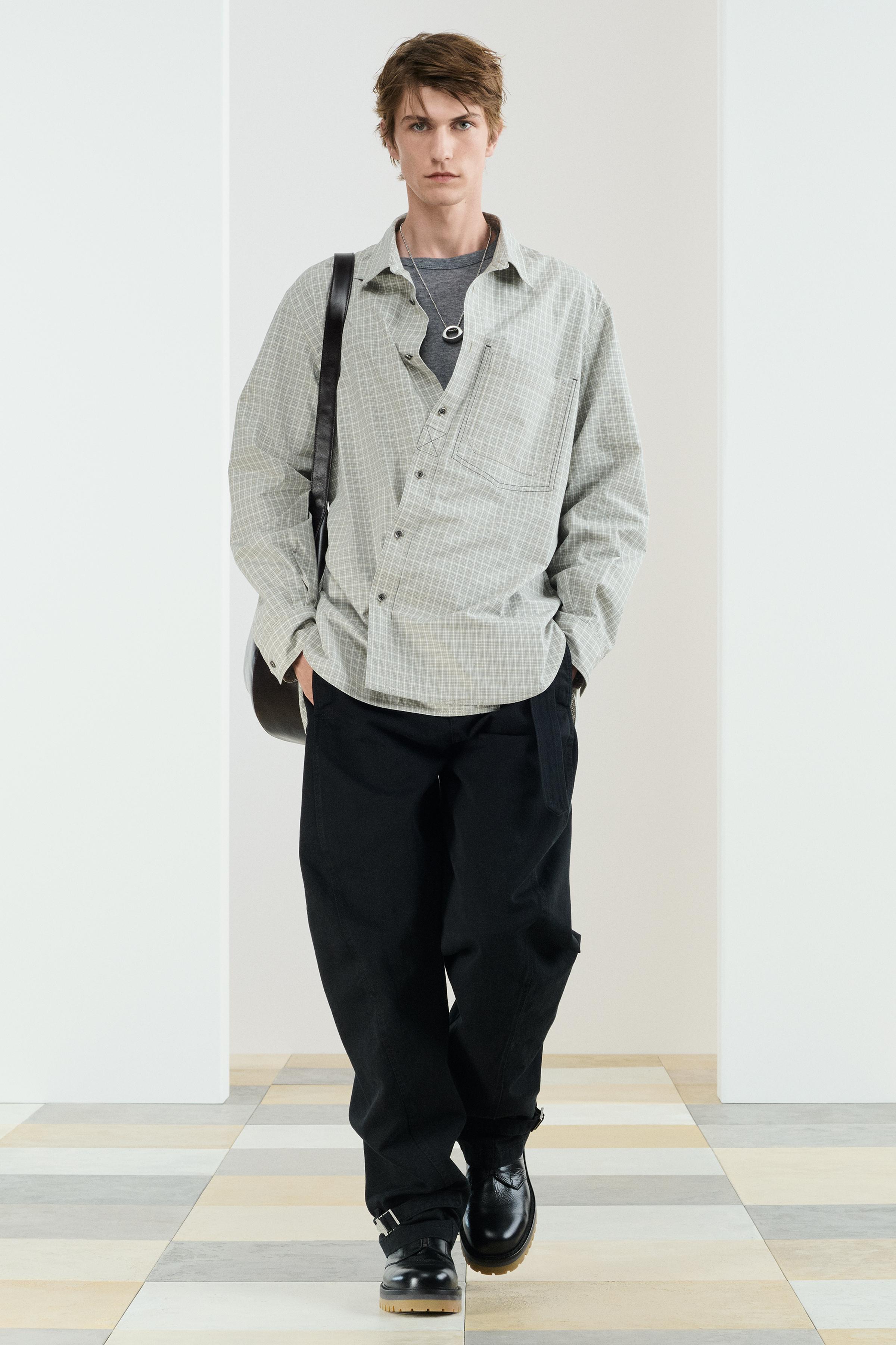 CHCKD SHRT - 生成り/カーキ | ZARA Japan / 日本