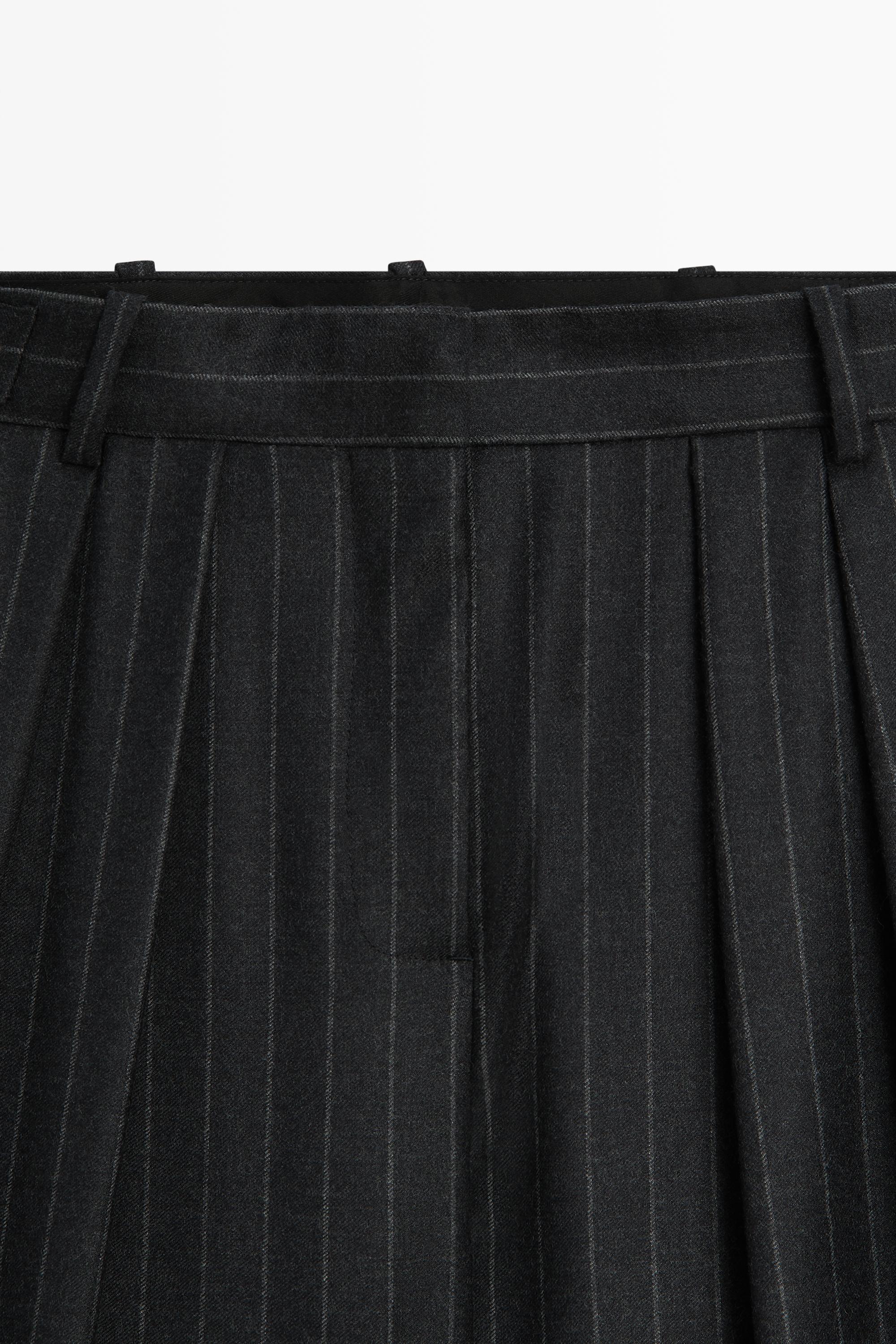 Pantalon large à rayures tennis 100 % laine