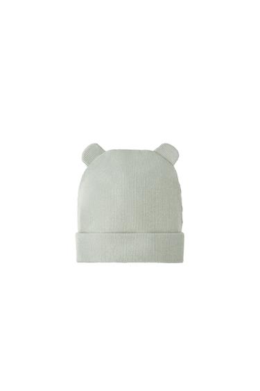 BABY/ RIBBED KNIT HAT WITH EARS