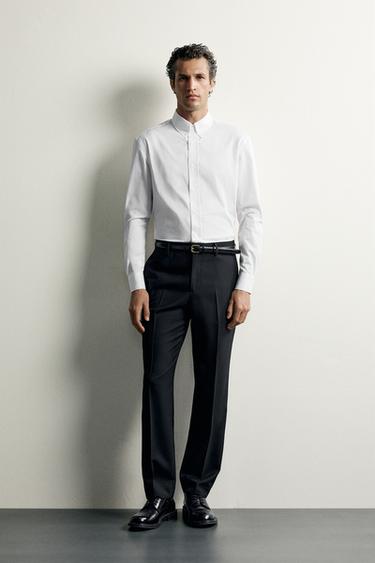 חולצת REGULAR FIT - לבן של Zara - תמונה 0