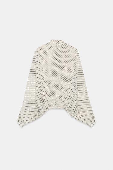 BLUSA LUNARES ZW COLLECTION - Blanco / Negro de Zara
