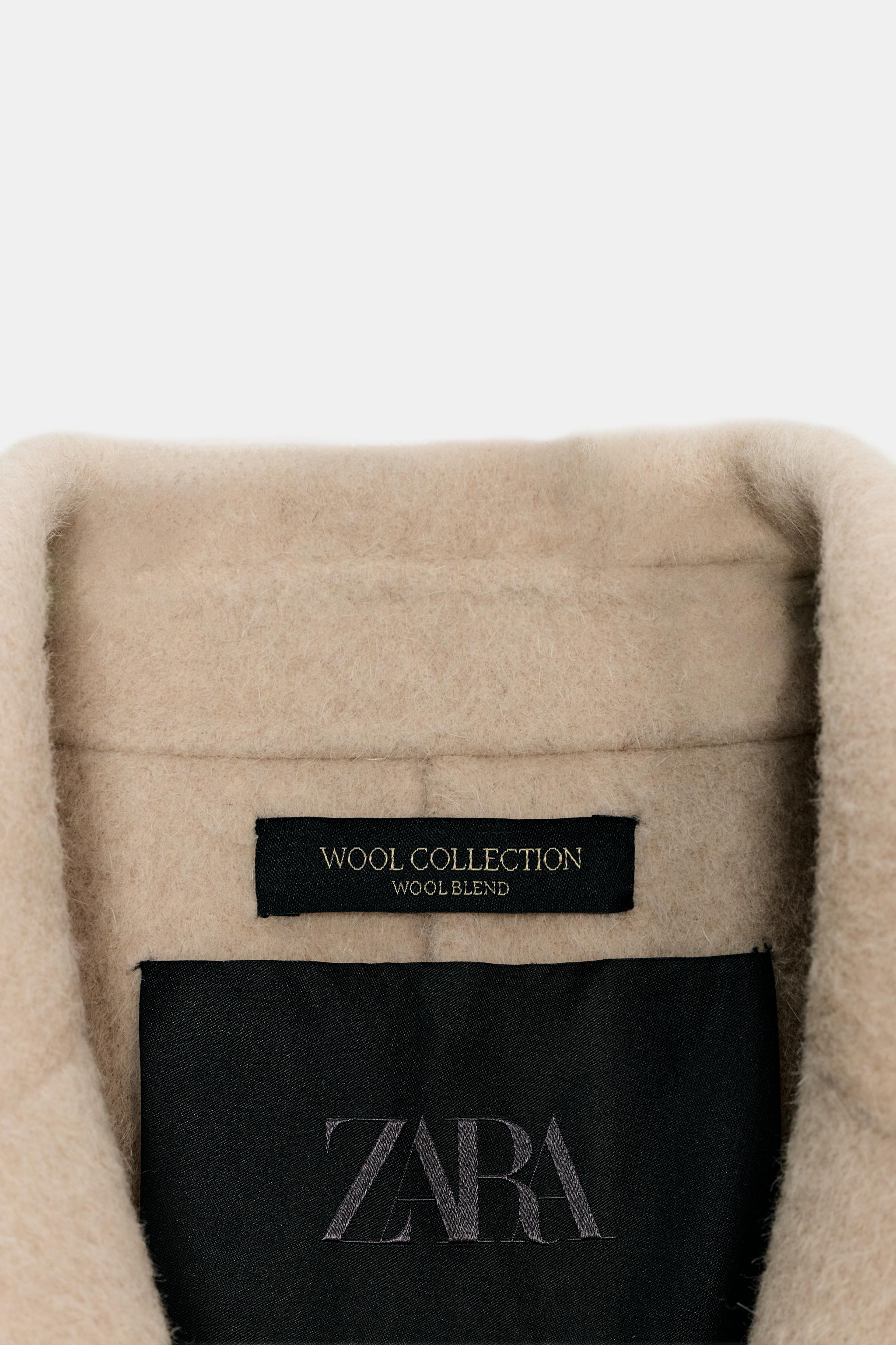ZW COLLECTION ウール混ショートコート - ベージュ | ZARA Japan / 日本