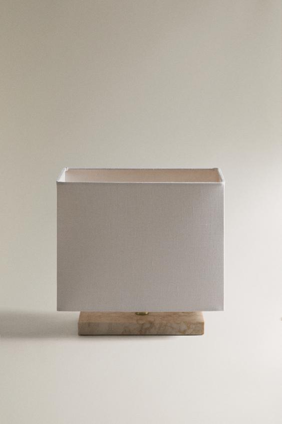 LAMPE DE TABLE MARBRE ET LIN - Écru de Zara - Image 0
