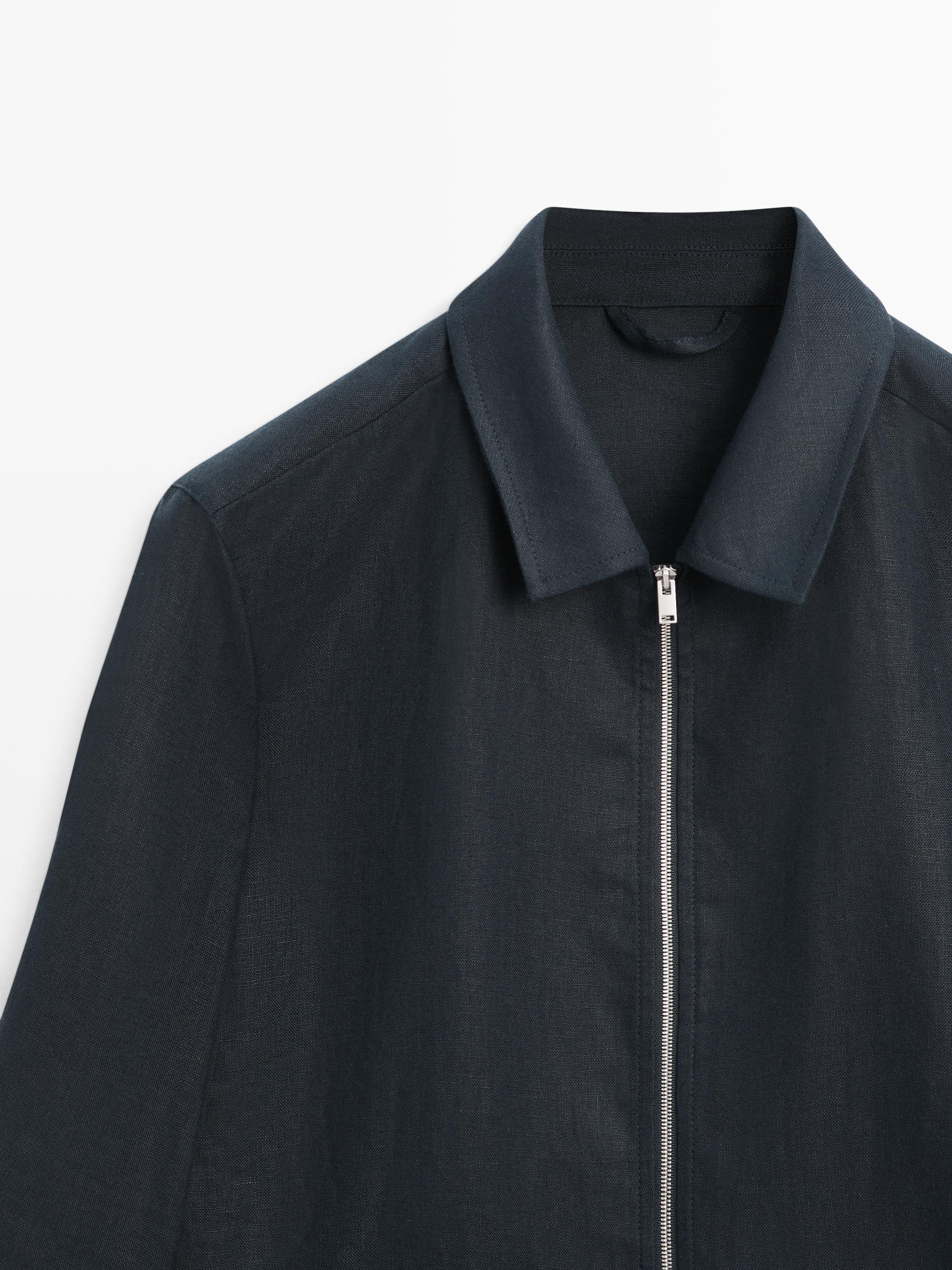 Cropped linen jacket