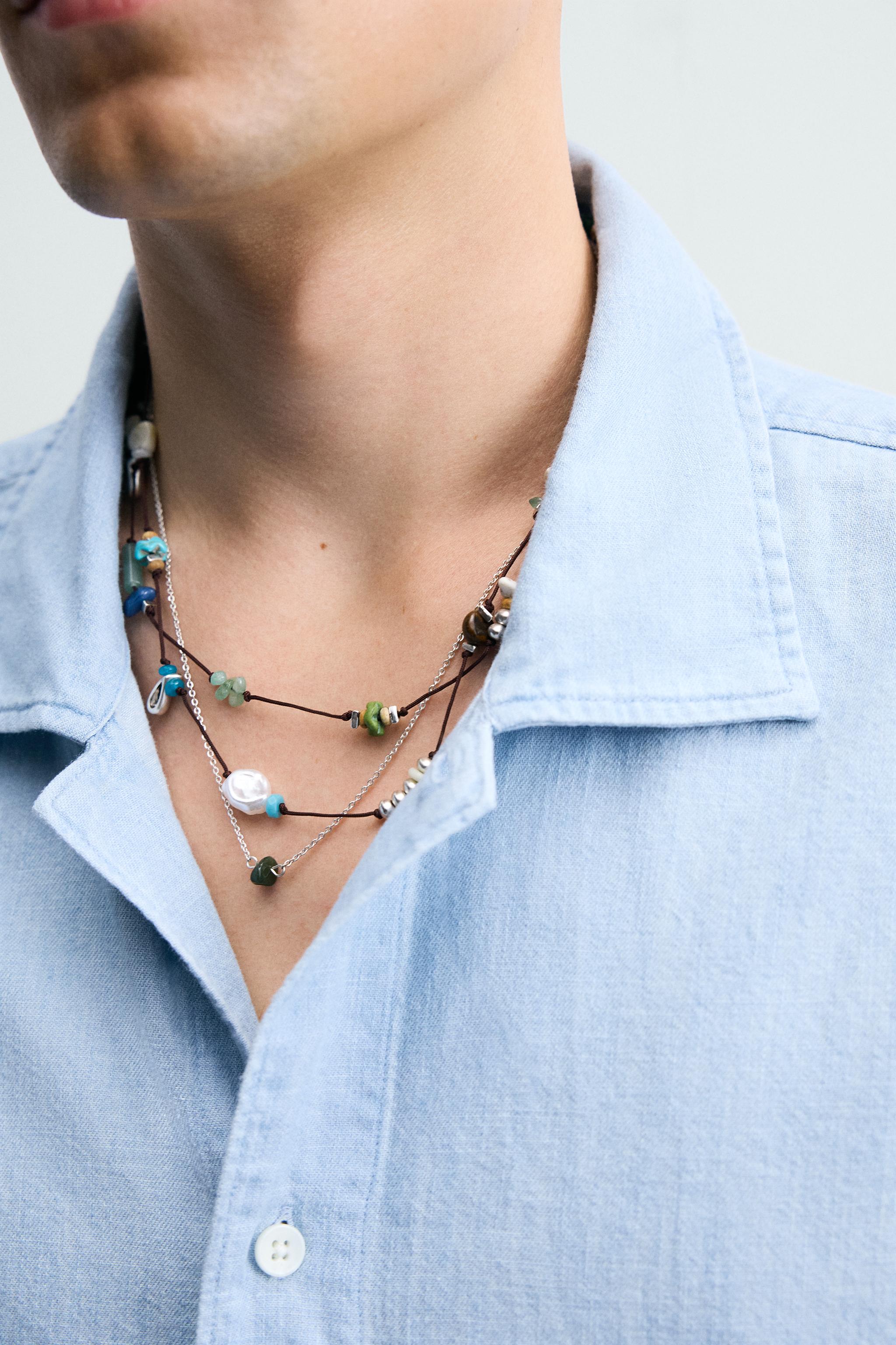 Мужские аксессуары Zara COMBINATION NECKLACE 2-PACK — фото 2