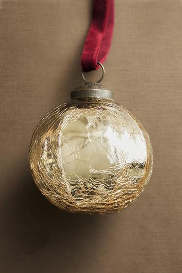 MIRRORED CHRISTMAS TREE BAUBLE - Golden by Zara - Image 4