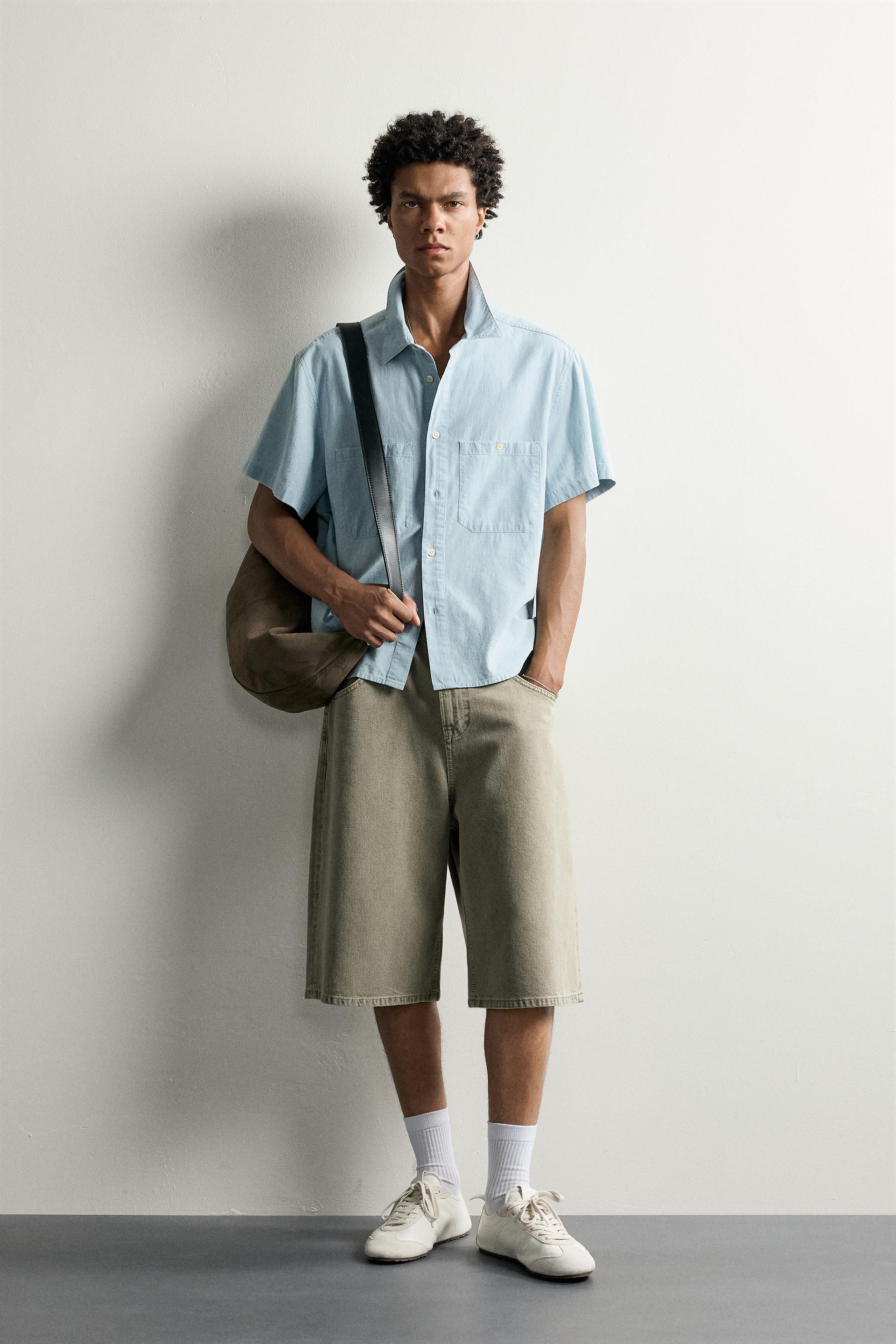 Chambray Shirt With Pockets