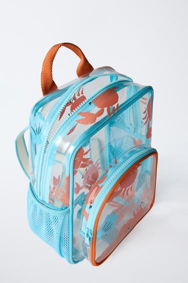 MOCHILA VINILO CANGREJOS - Azul de Zara