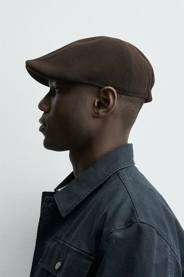 BÉRET EN FLANELLE - Marron de Zara - Image 1