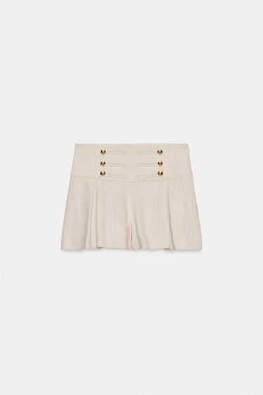 BERMUDA SHORTS WITH FIREMAN CLASPS - Light beige by Zara - Image 6