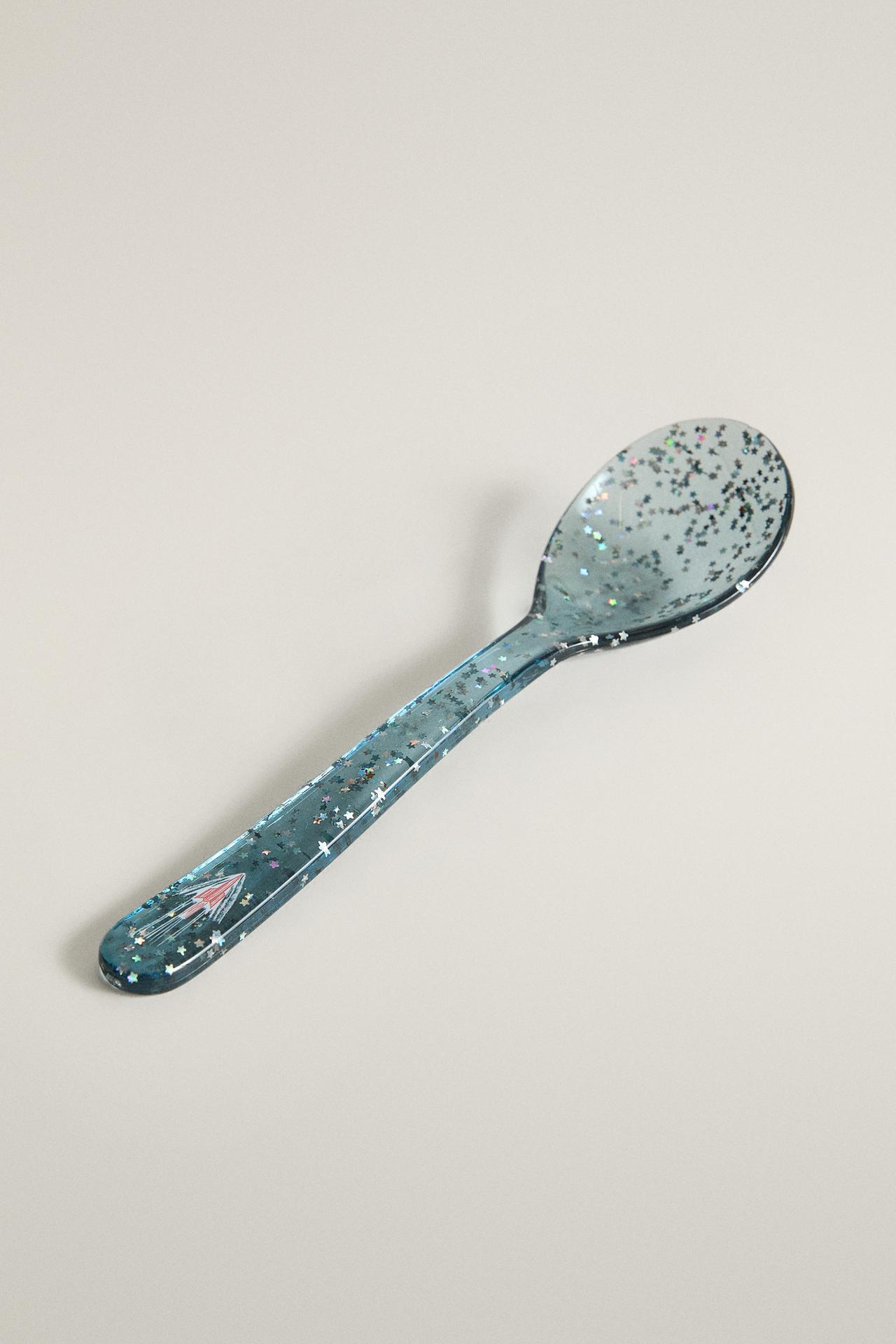 KIDS' STAR GLITTER TRITAN™ SPOON — Blue