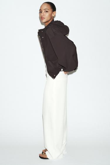 BLOUSON ENGOMMÉ CAPUCHE - Marron de Zara - Image 2