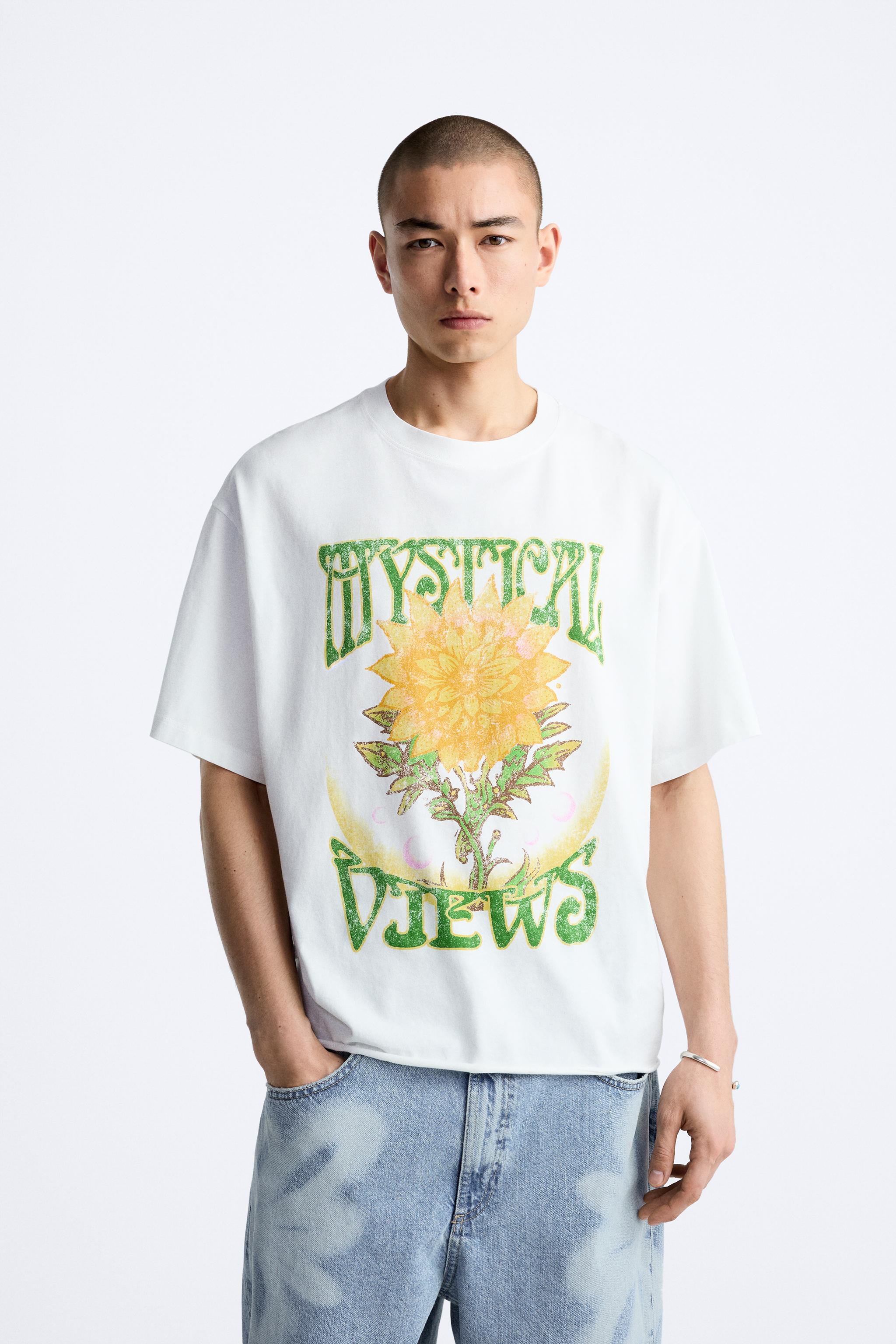 グラデーションプリント Ｔシャツ - ホワイト | ZARA Japan / 日本