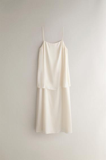 ROBE DEUX-PIÈCES EN SOIE DE MÛRIER - Écru de Zara - Image 0