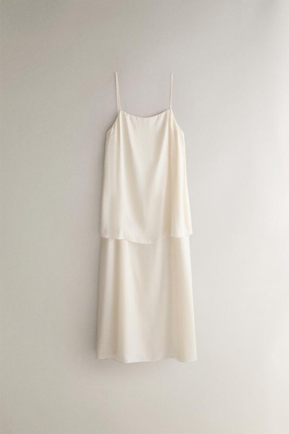 TWO-PIECE MULBERRY SILK DRESS - خَام الخاص بـ Zara - صورة 0