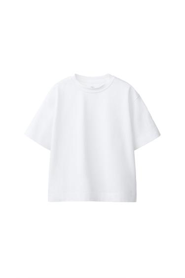Zara PLAIN HEAVY WEIGHT T-SHIRT - White