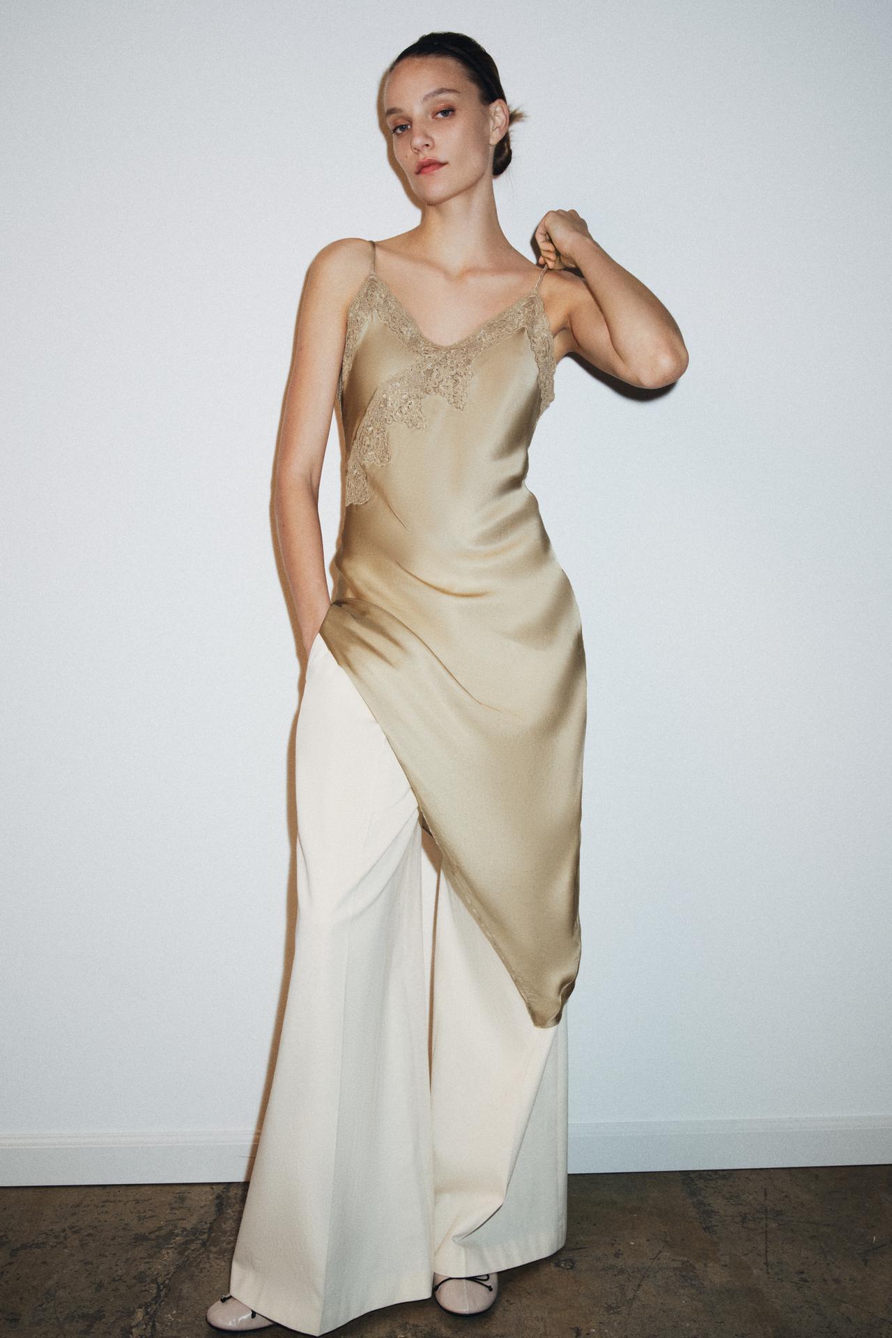 ZW COLLECTION ASYMMETRIC SATIN DRESS