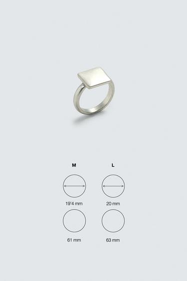 METAL SIGNET RING - Silver by Zara - Image 3