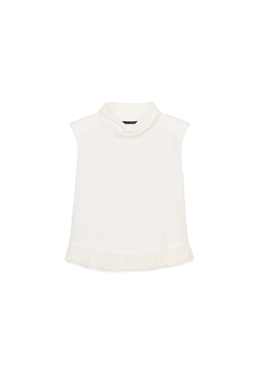 SHOULDER PAD FRINGED TOP - image 3