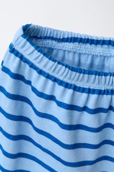 STRIPED T-SHIRT AND BLOOMERS SET - Light blue by Zara - Image 3