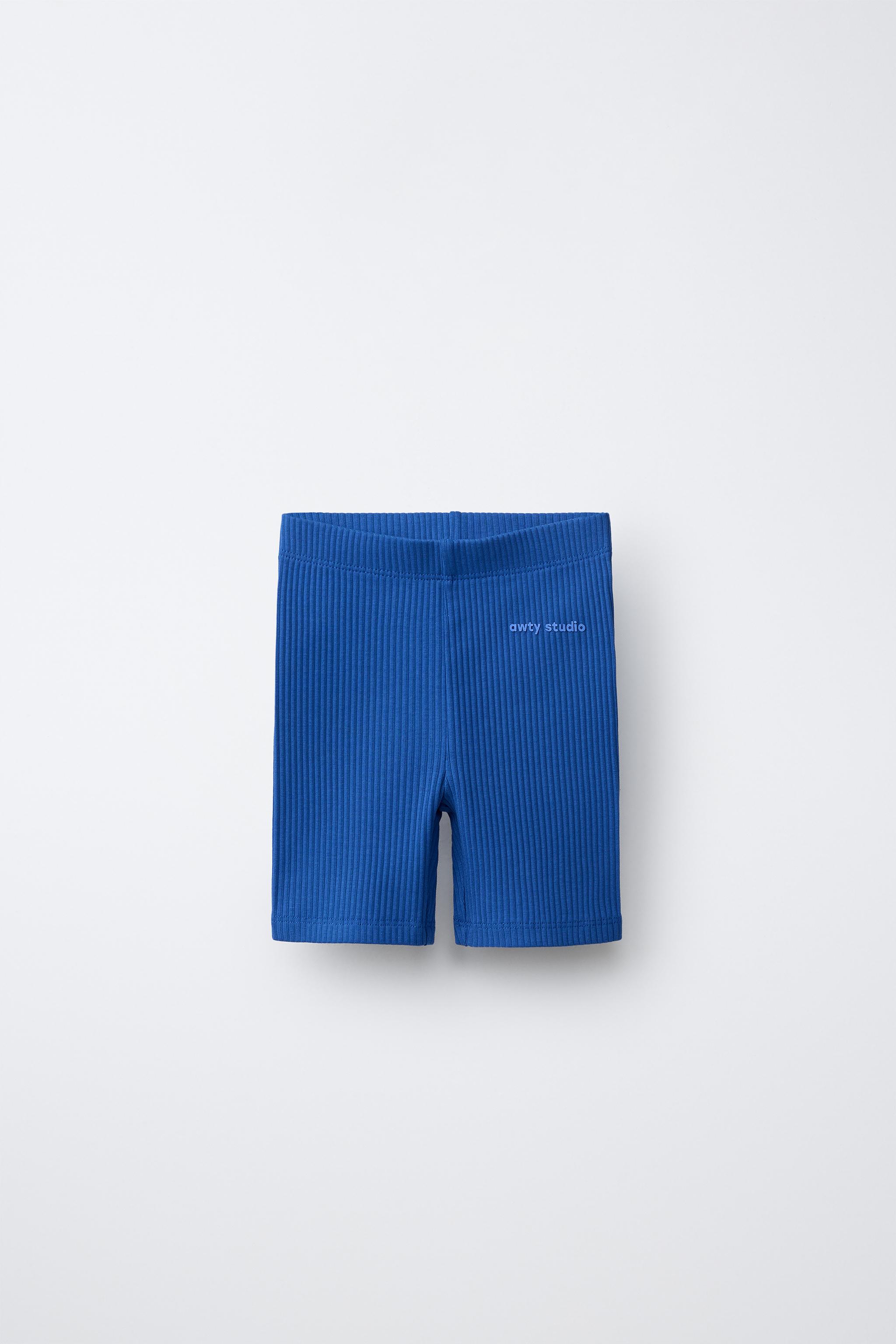 レリーフテキストリブサイクリングレギンス - 濃青 | ZARA Japan / 日本