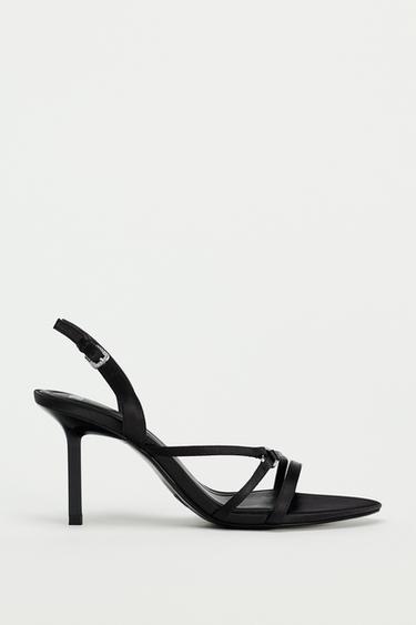 Zara STRAPPY SANDALS - Black