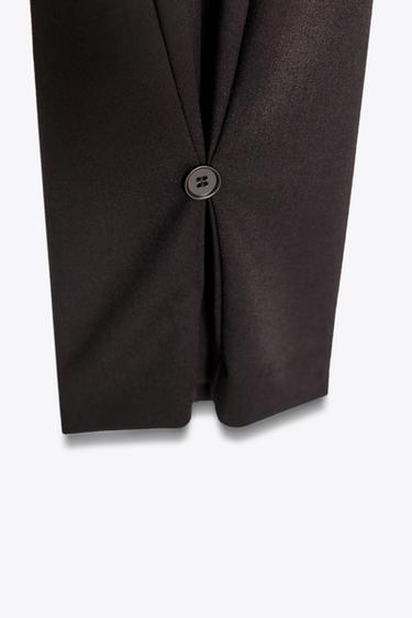 PLEATED TROUSERS WITH BUTTON HEM - Dark burgundy by Zara - Image 10