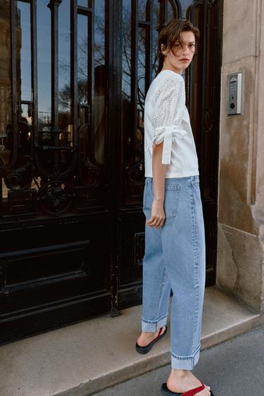 EMBROIDERED T-SHIRT - White by Zara - Image 2