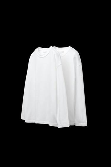 2ER-PACK EINFARBIGE T-SHIRTS - Weiß von Zara - Bild 0