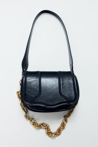 TÚI XÁCH MINI TRANG TRÍ DÂY XÍCH - Đen từ Zara