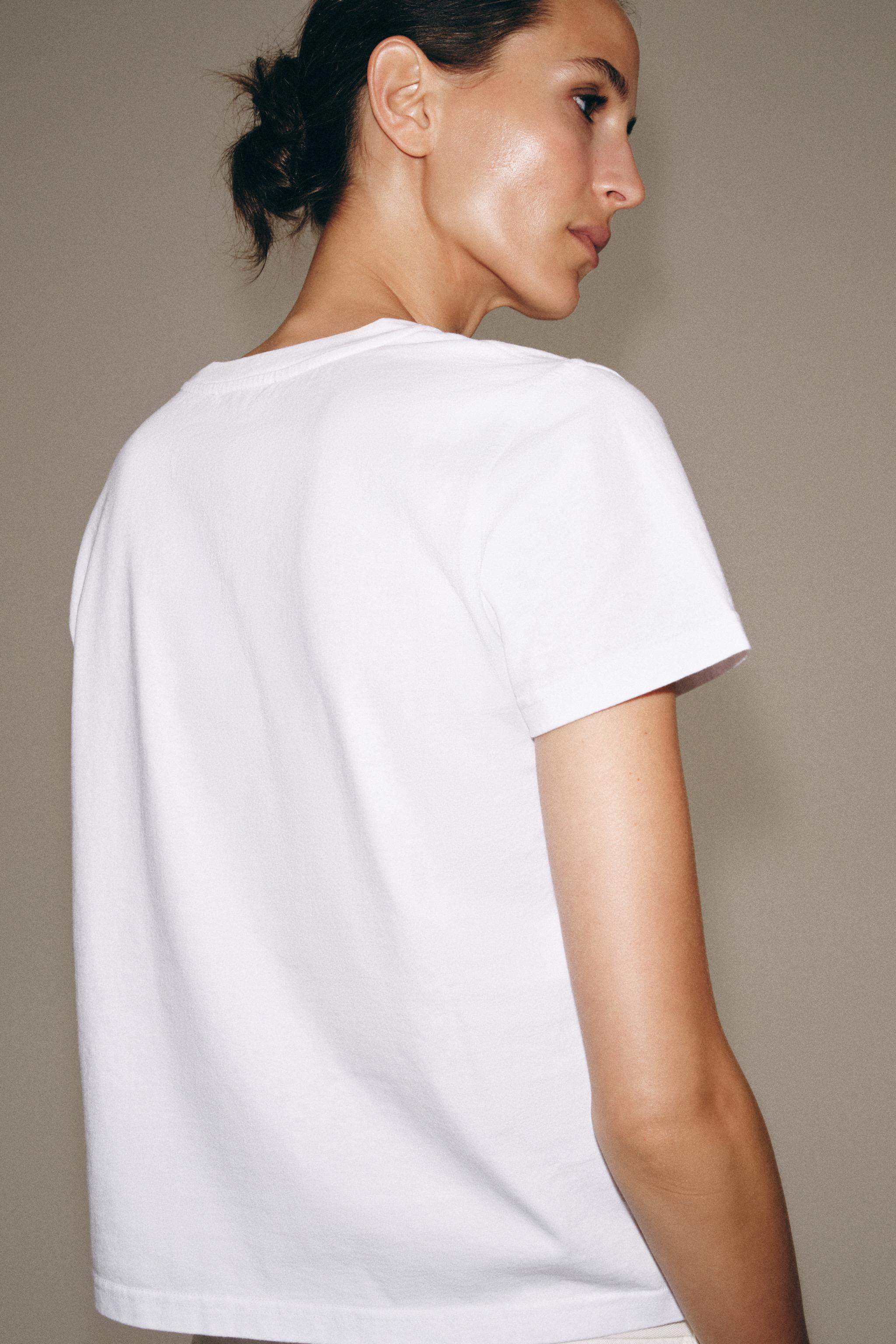Женские футболки Zara MESSAGE POCKET T-SHIRT — фото 3