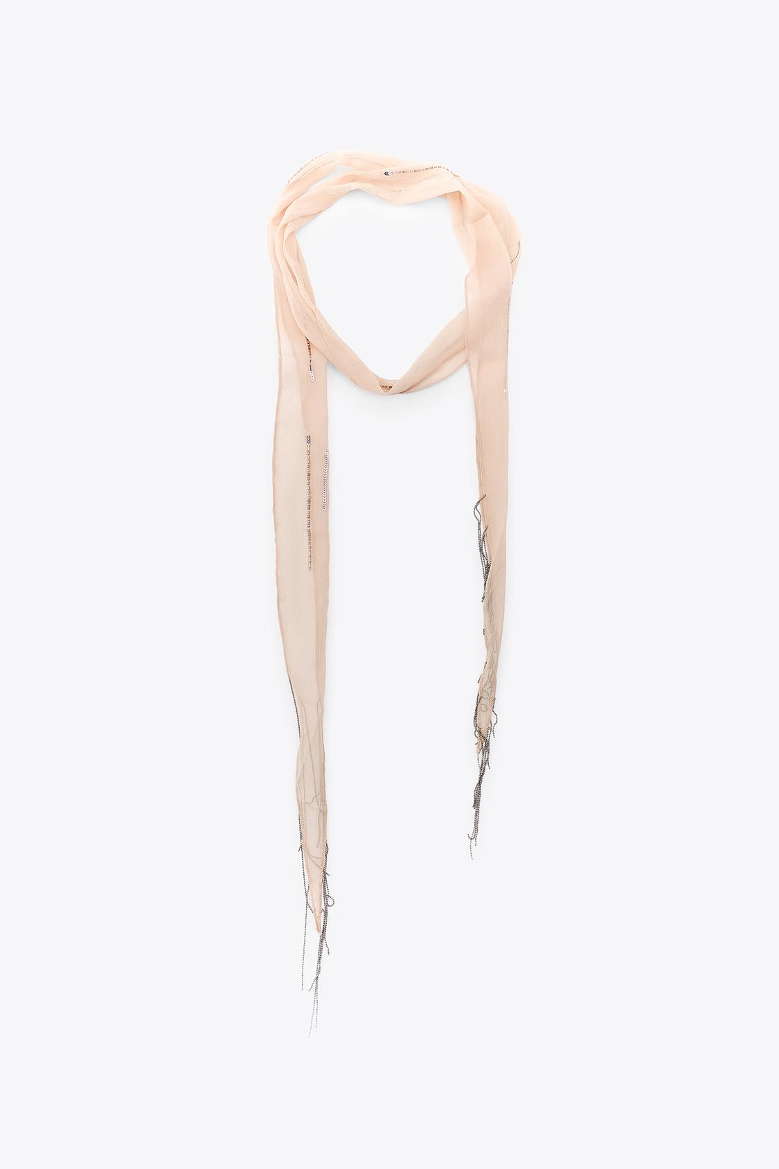 BEADED FRINGE SCARF