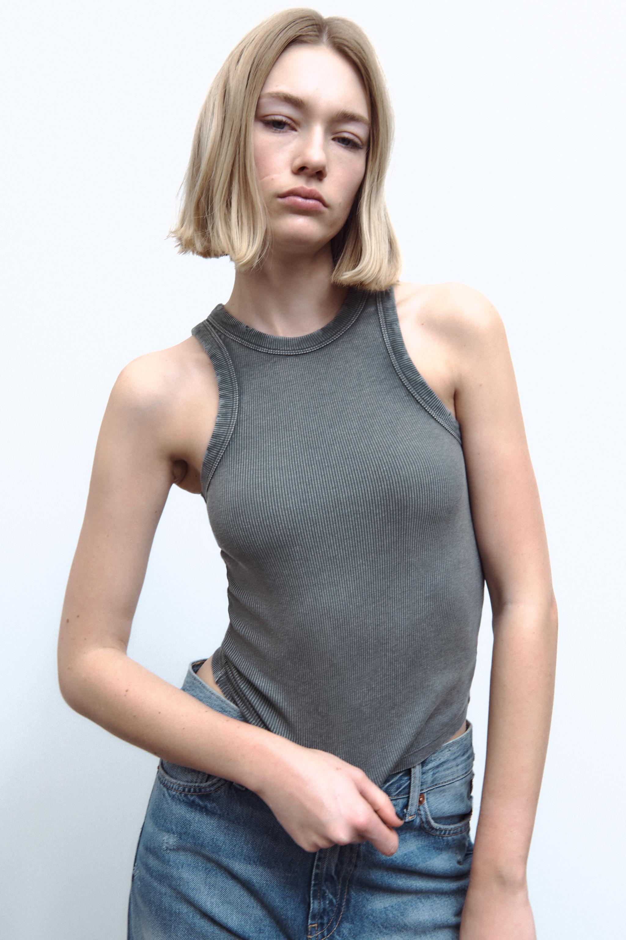 Blusa cuello cheap halter zara