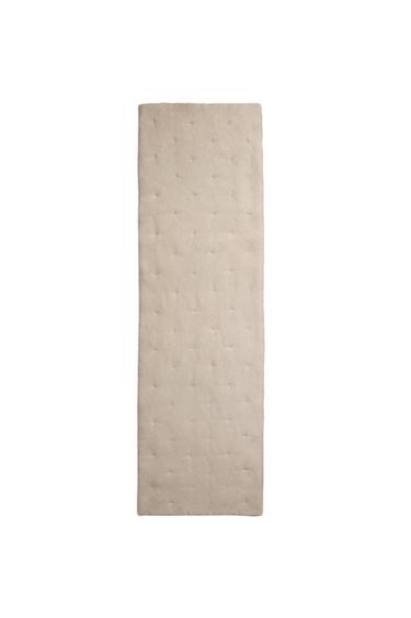 PLEATED FOOT OF THE BED QUILTED BEDSPREAD - Stone by Zara