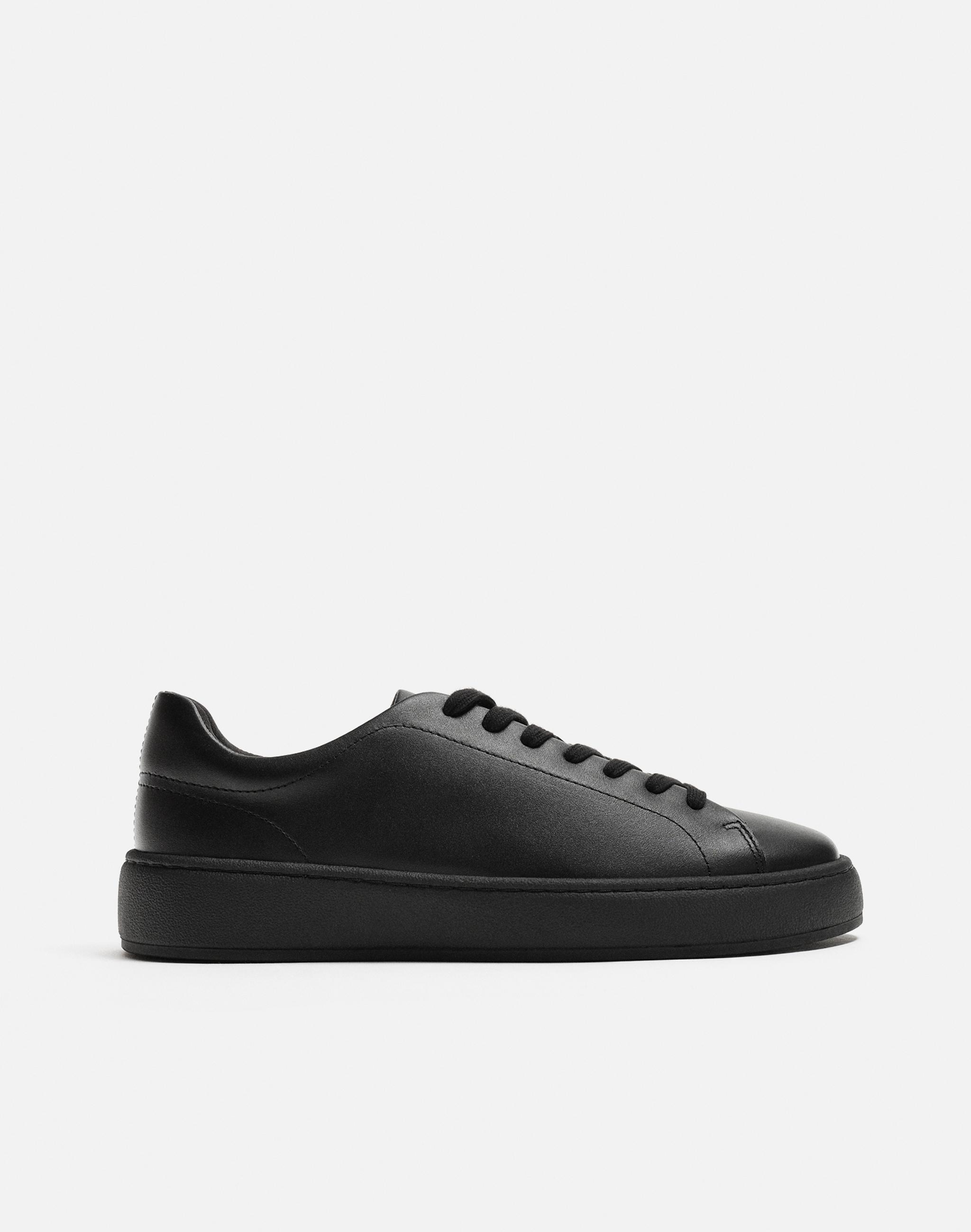 ザラ　ジャケット　ステファン　シューズ ロープディテール スケーター スニーカー - ブラック | ZARA