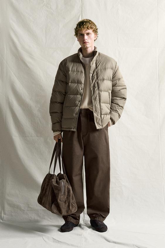 80% DOWN - 20% FEATHER WATER-REPELLENT JACKET - Light beige by Zara - Image 0