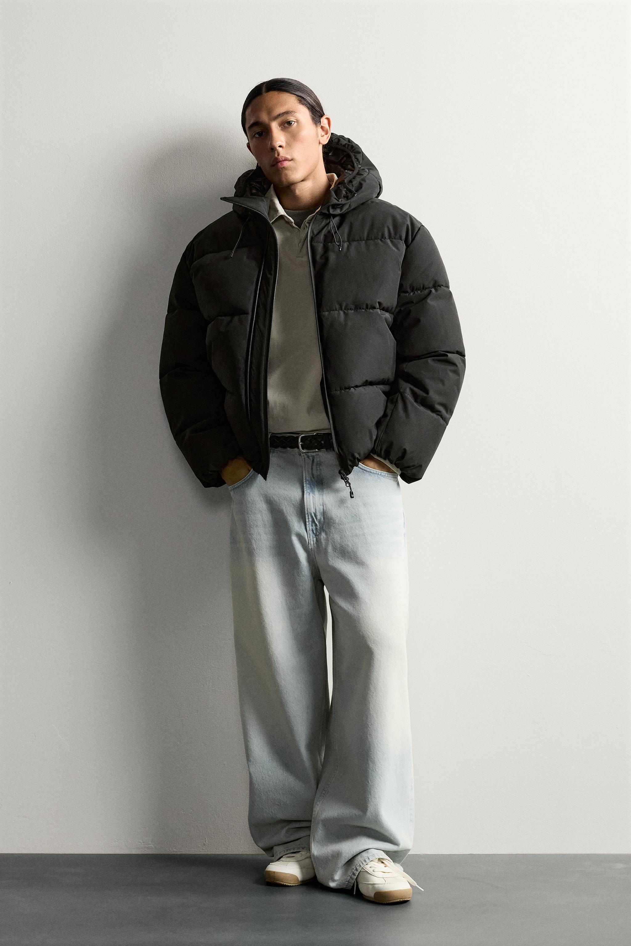 Zara RELAXED FIT KAPÜŞONLU KAPİTONE CEKET