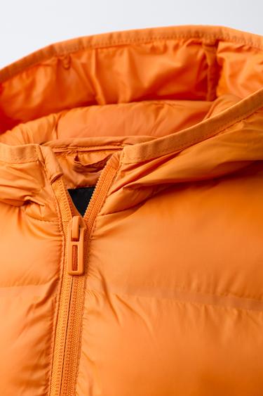 DOUDOUNE ULTRALÉGÈRE À CAPUCHE - Orange foncé de Zara - Image 4