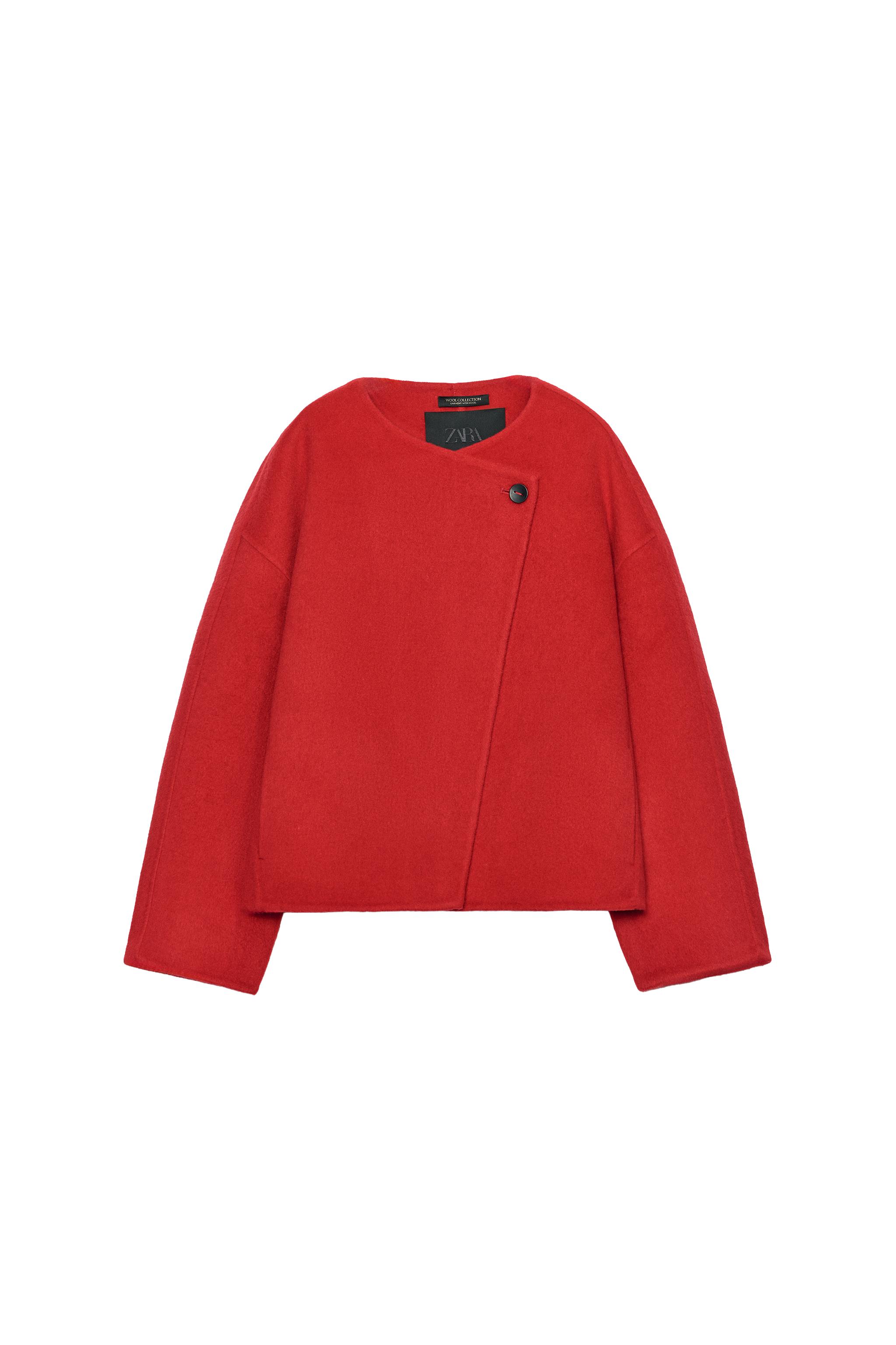 ZW COLLECTION WOOL-BLEND SHORT COAT - Red | ZARA United States