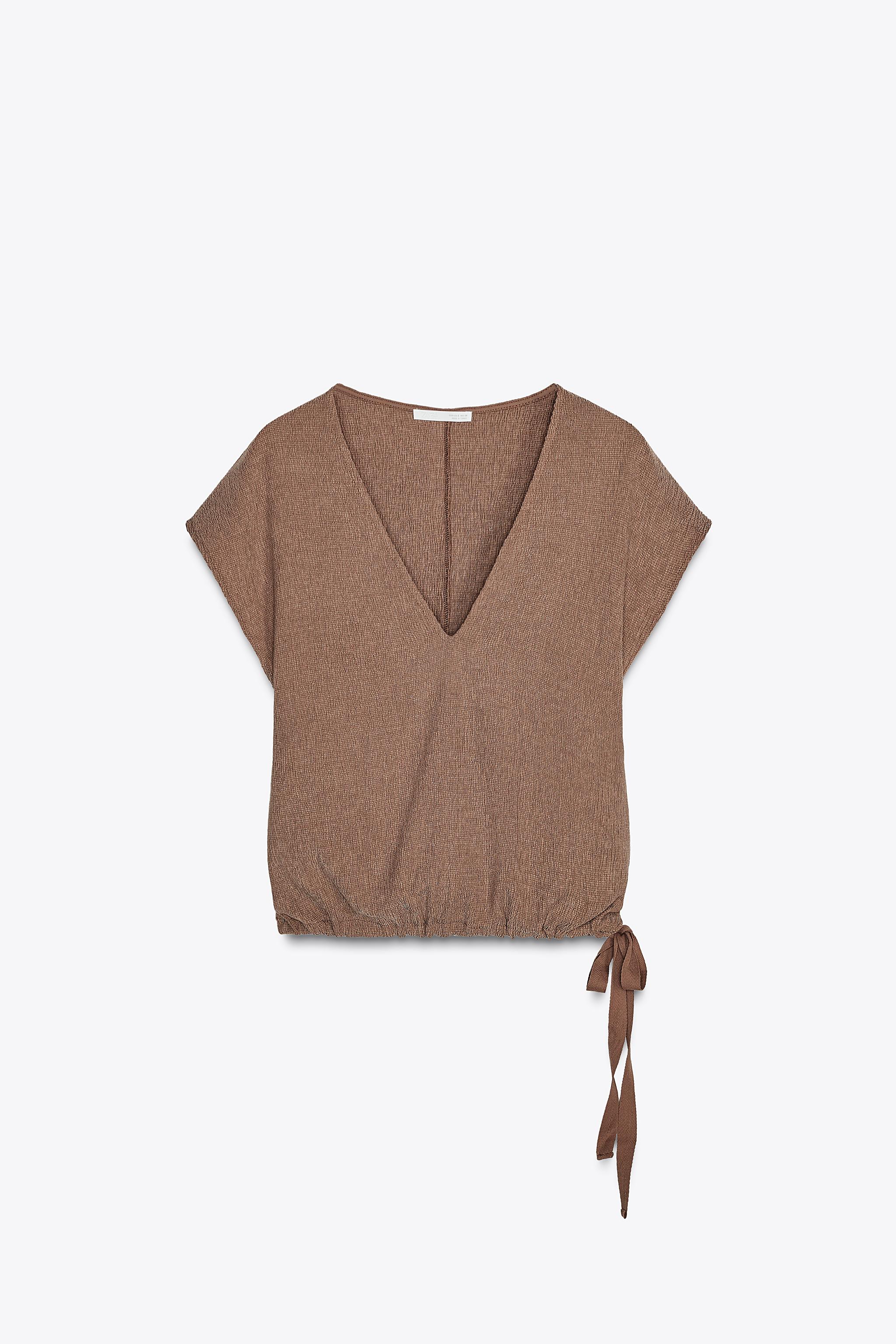 TEXTURED TIE TOP
