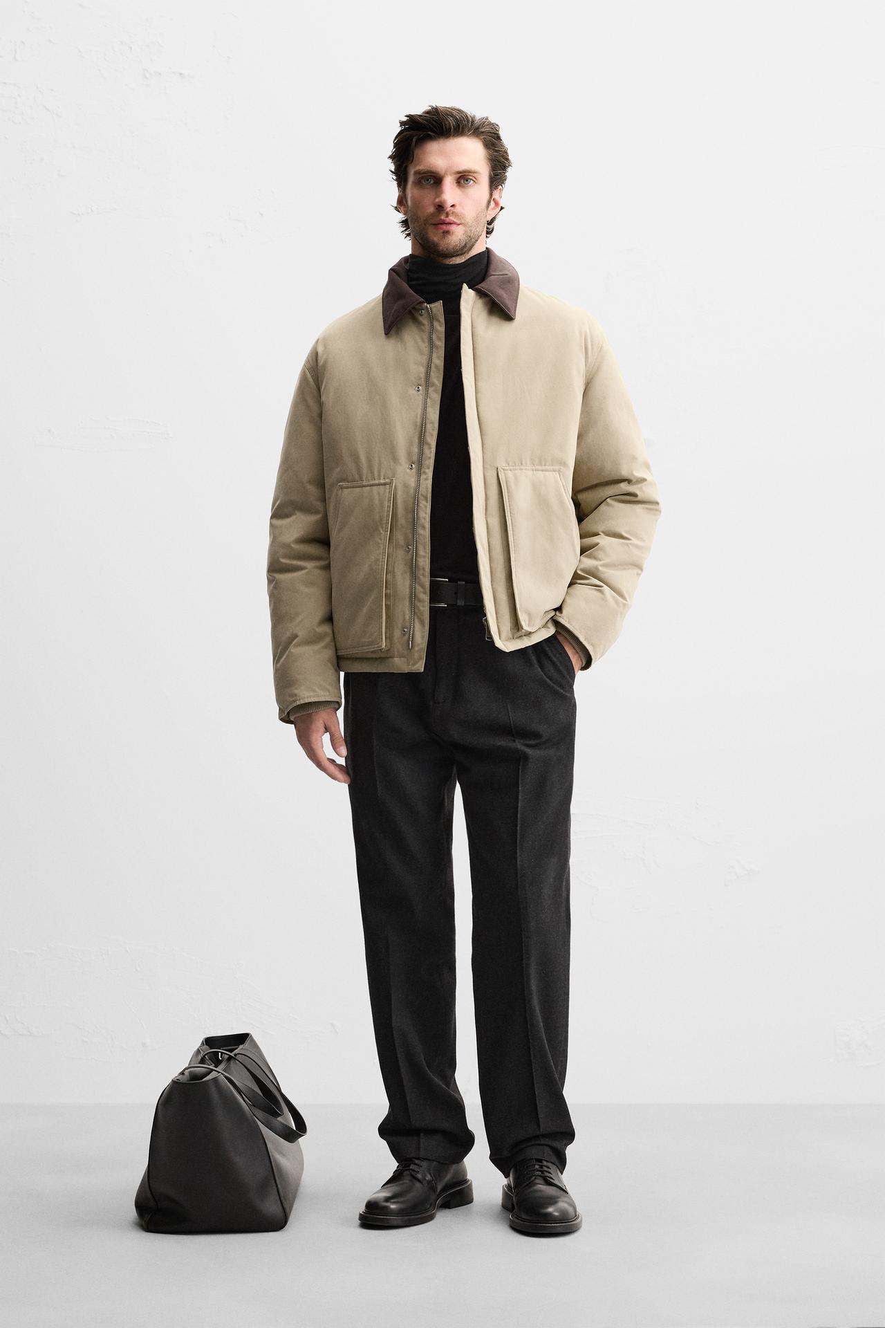 MATCHING COLLAR JACKET - Beige by Zara