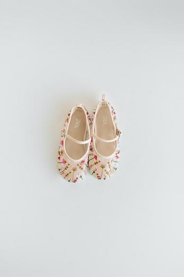 EMBROIDERED BALLERINAS - Pink by Zara